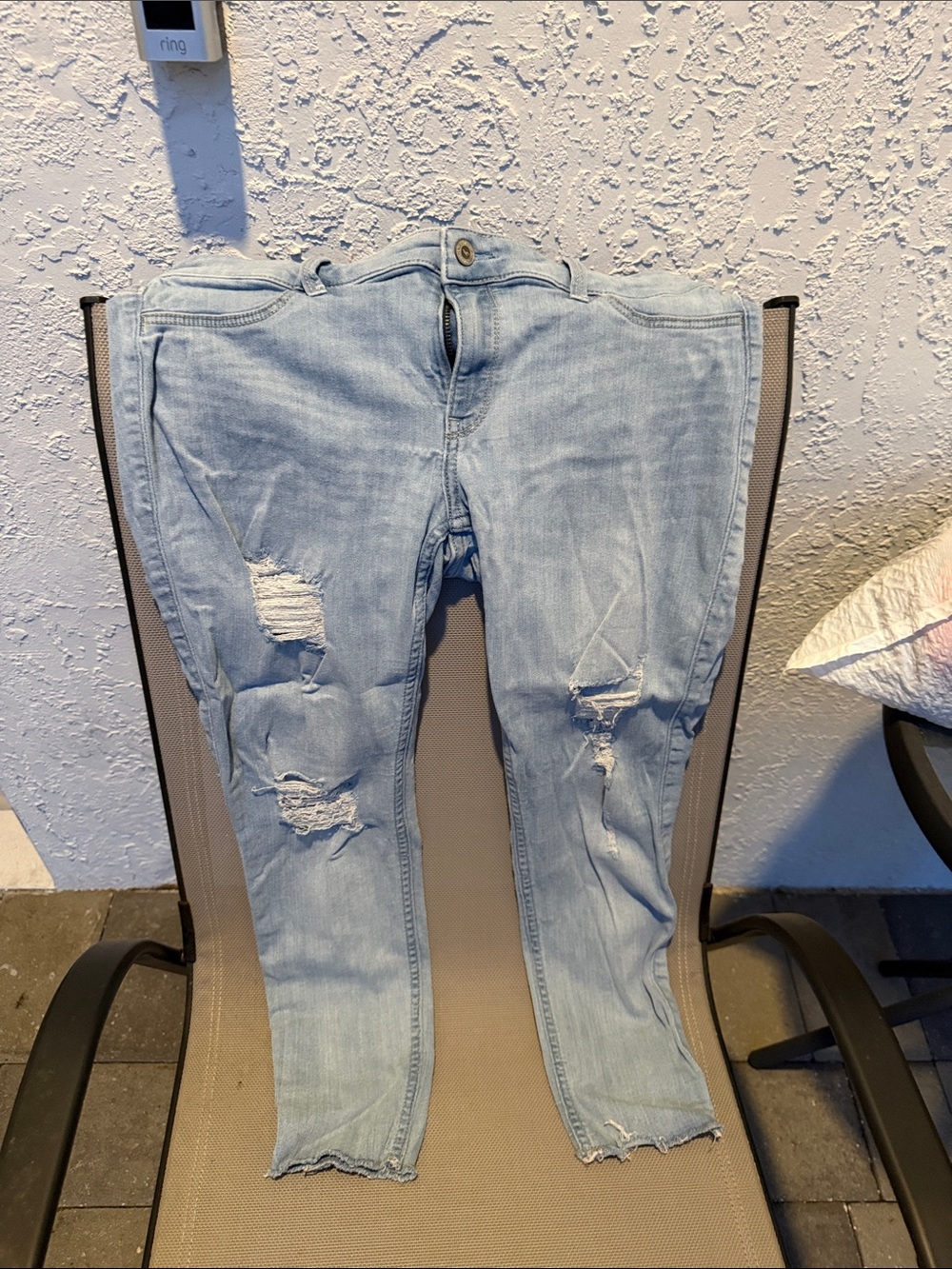 Hollister Light Blue Distressed Skinny Jeans